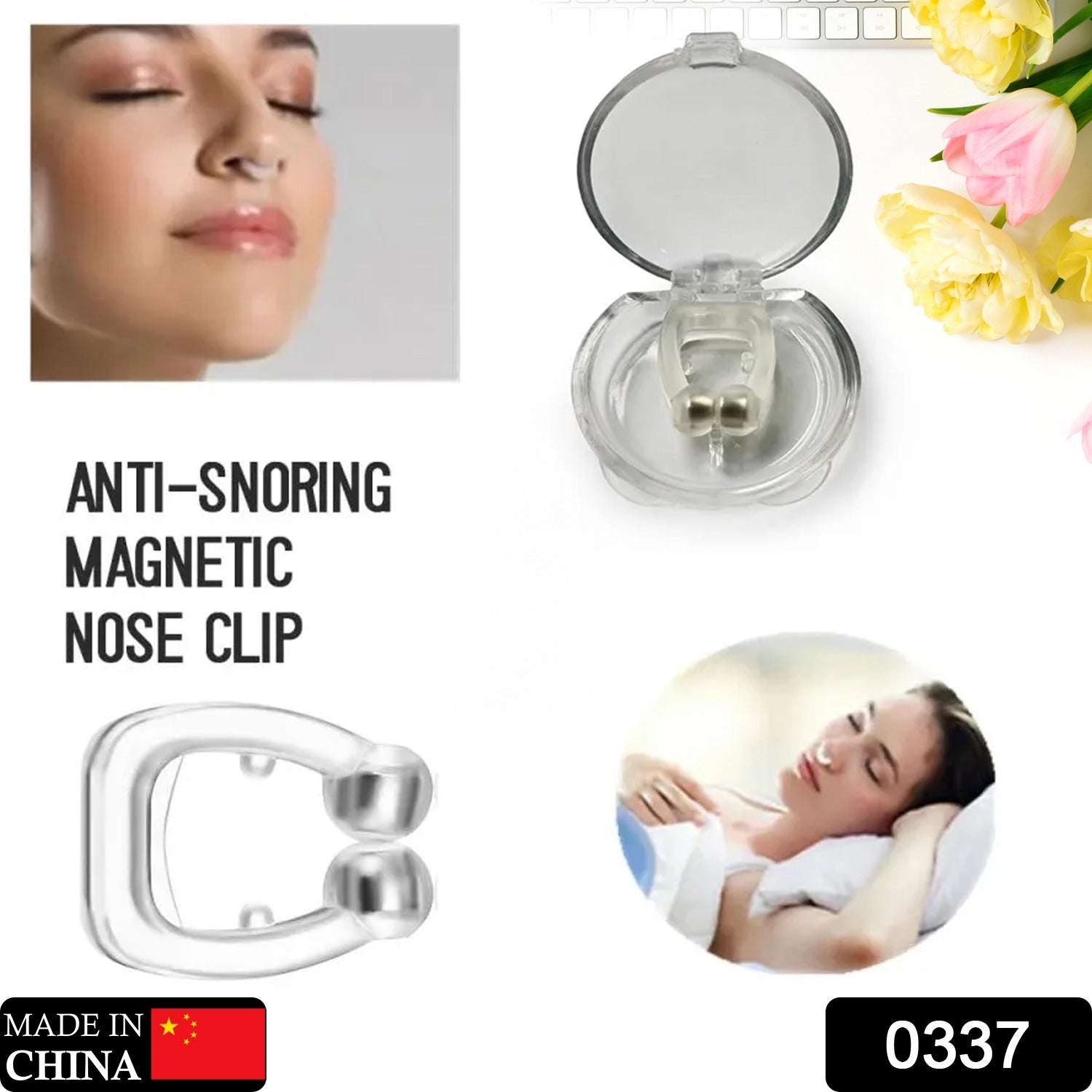0337 Anti Snore device for men and woman Silicone Magnetic Nose Clip For heavy Snoring sleeper, Snore Stopper, Anti Snoring Device (1 Pc) 0337 Anti Snore device for men and woman Silicone Magnetic Nose Clip For heavy Snoring sleeper, Snore Stopper, Anti Snoring Device (1 Pc)